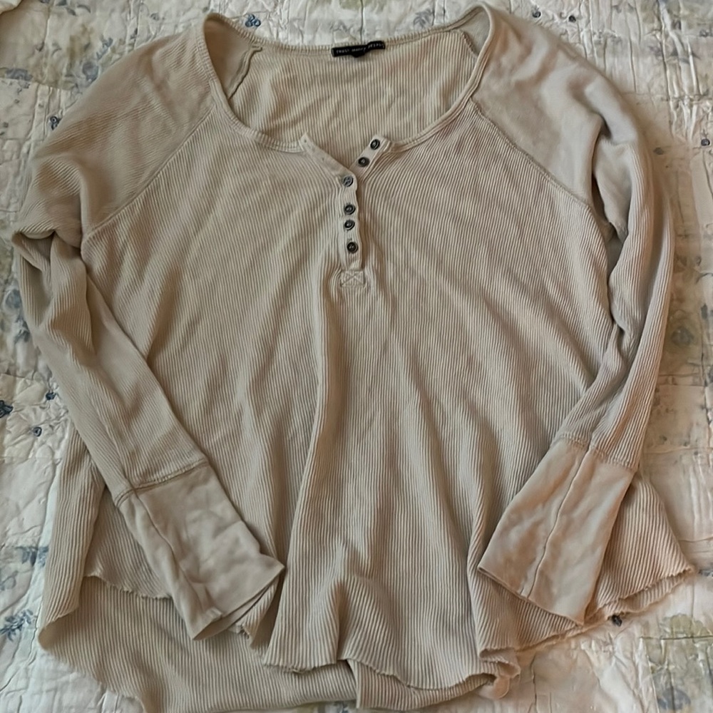 oversized long sleeve henley